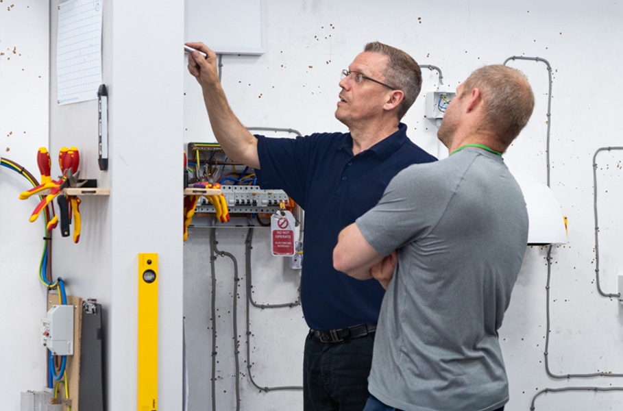 Plug in to electrical training image